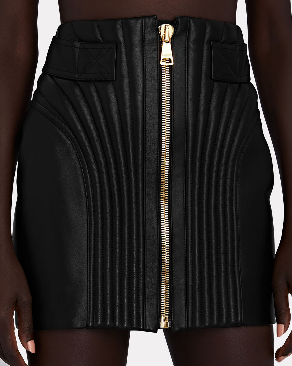 Intermix - Quilted Leather Mini skirt -