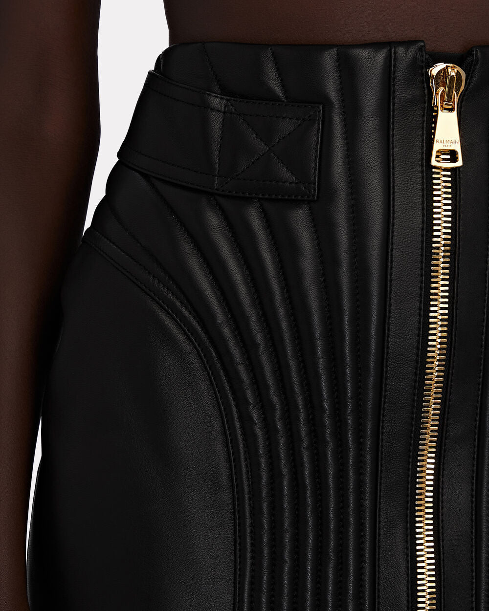 Intermix - Quilted Leather Mini skirt -