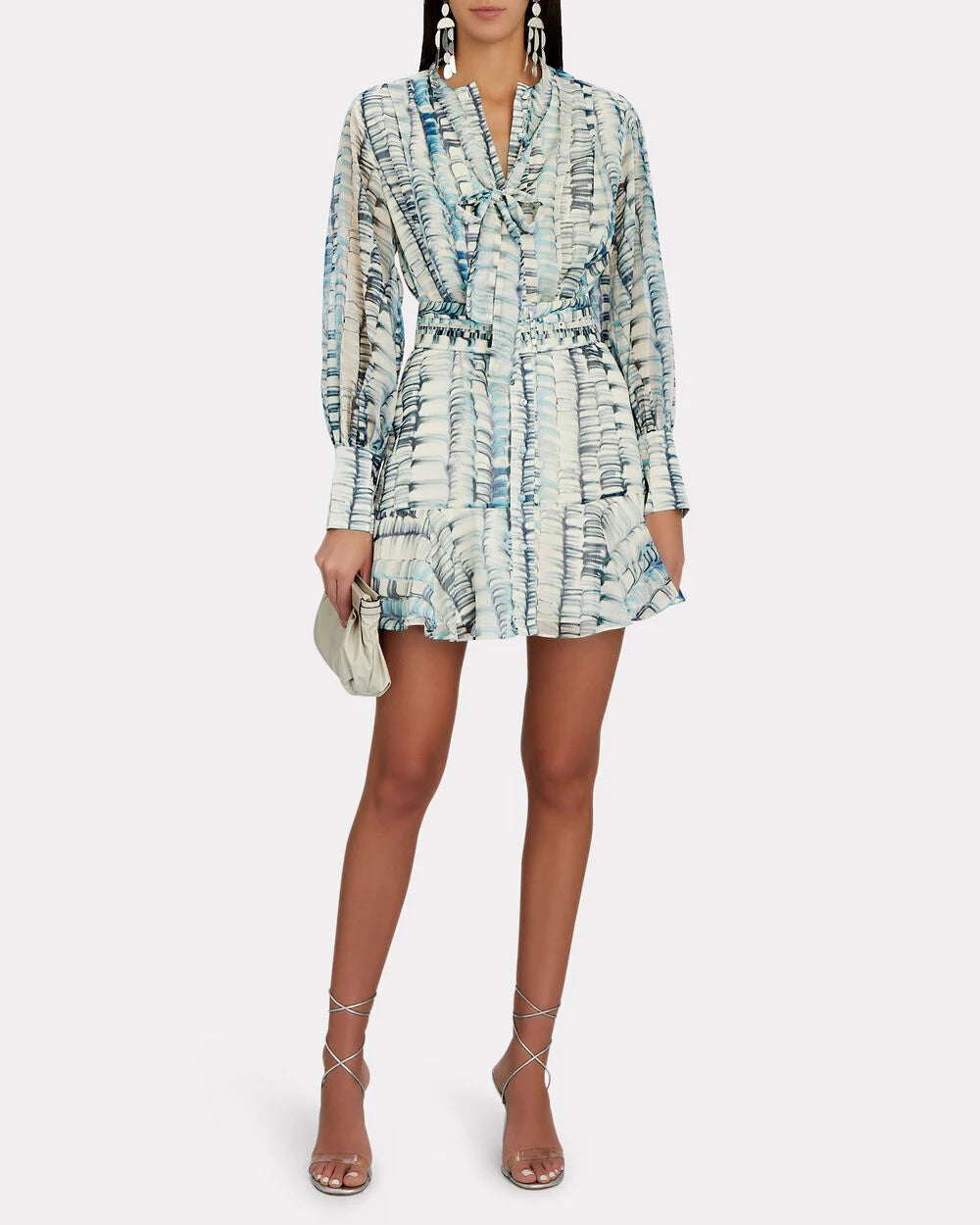 Intermix - Zayd Belted Printed Georgette Mini Dress -