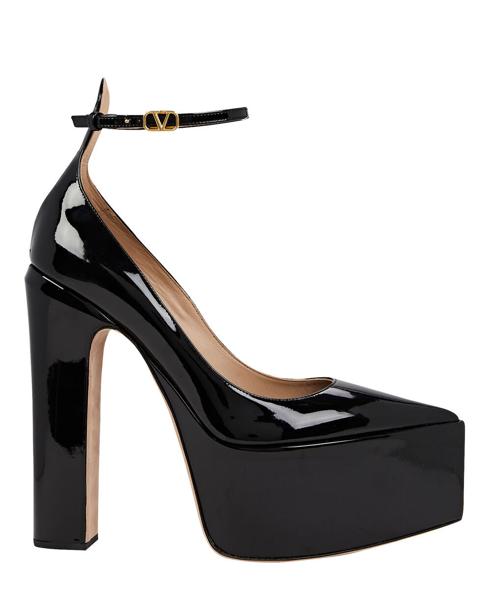 Intermix - Tan-Go Patent Leather Platform Pumps - 