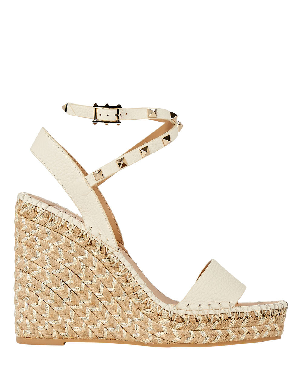 Intermix - Rockstud Espadrille Wedge Sandals - 