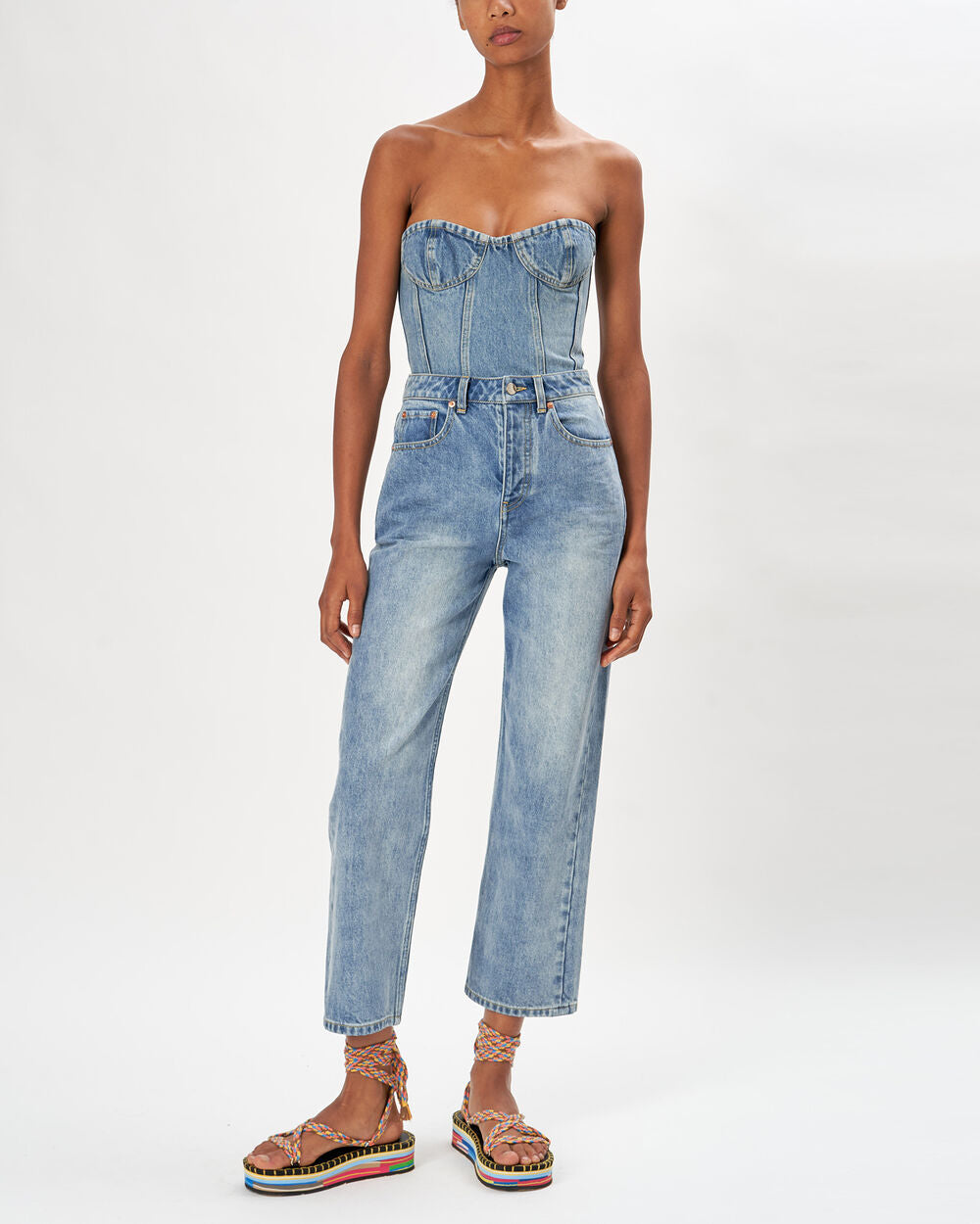 Intermix - Sasha Denim Bustier Top - 