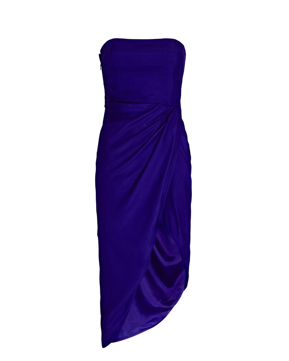 Intermix - Lica Strapless Draped Silk Dress - 
