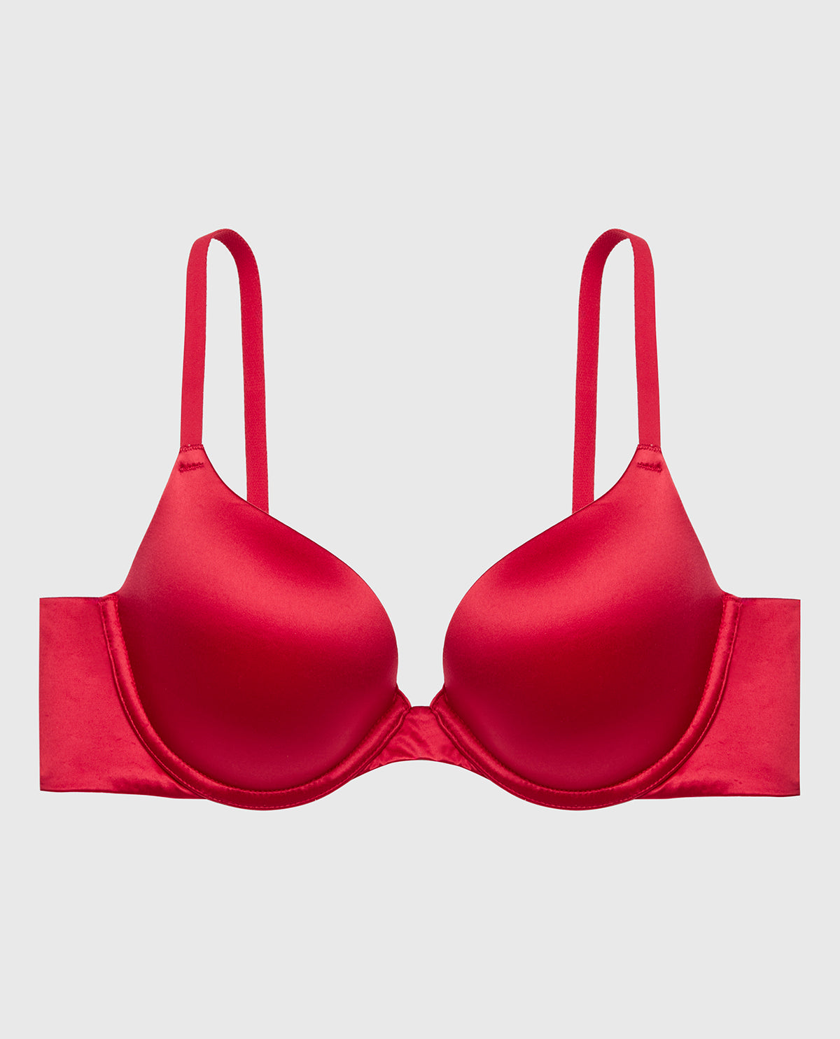 Intermix - Comfort Lightly Lined Demi Bra in Crimson - 