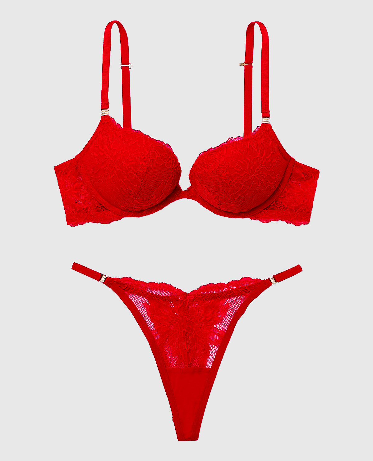 Intermix - Push Up Bra with Allover Lace - 
