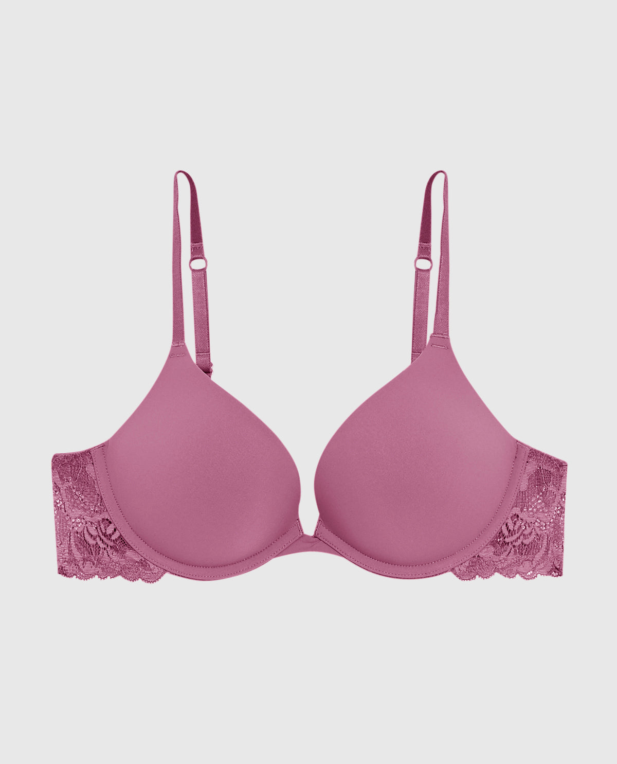 Intermix - Smooth Push Up Plunge Bra with Lace Wing - 