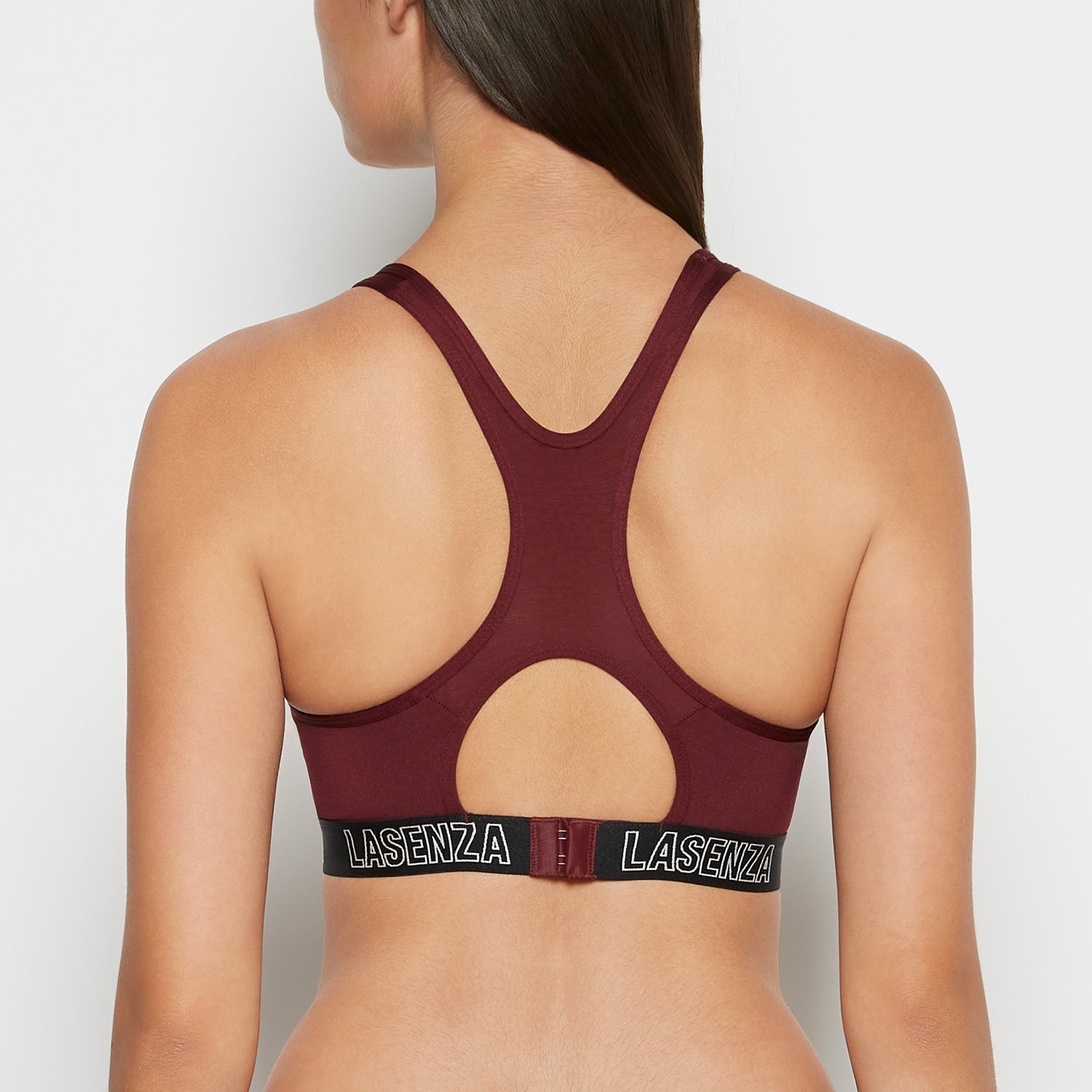 Intermix - Medium Impact Logo Sports Bra in Russian Ruby - 