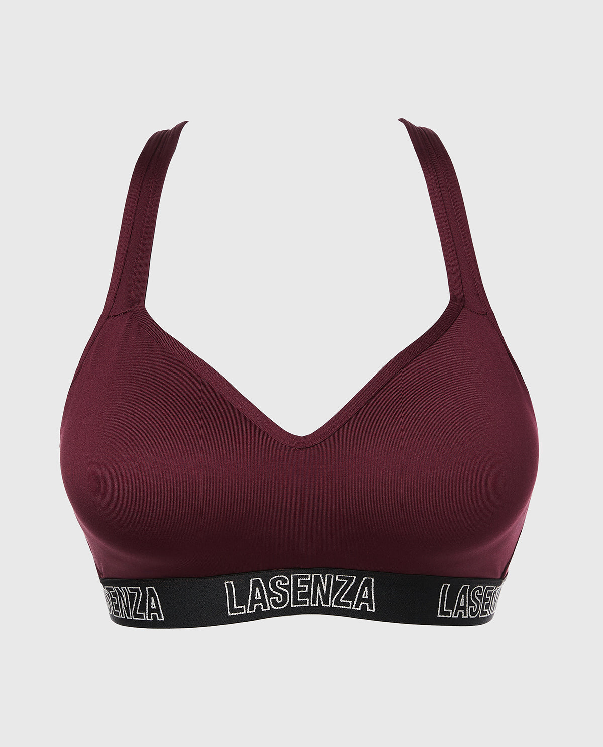 Intermix - Medium Impact Logo Sports Bra in Russian Ruby - 