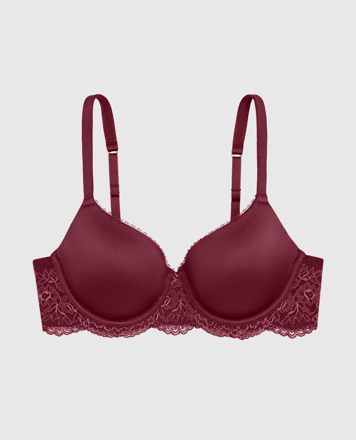 Intermix - Lightly Lined Full Coverage Bra in Opulent Red - 