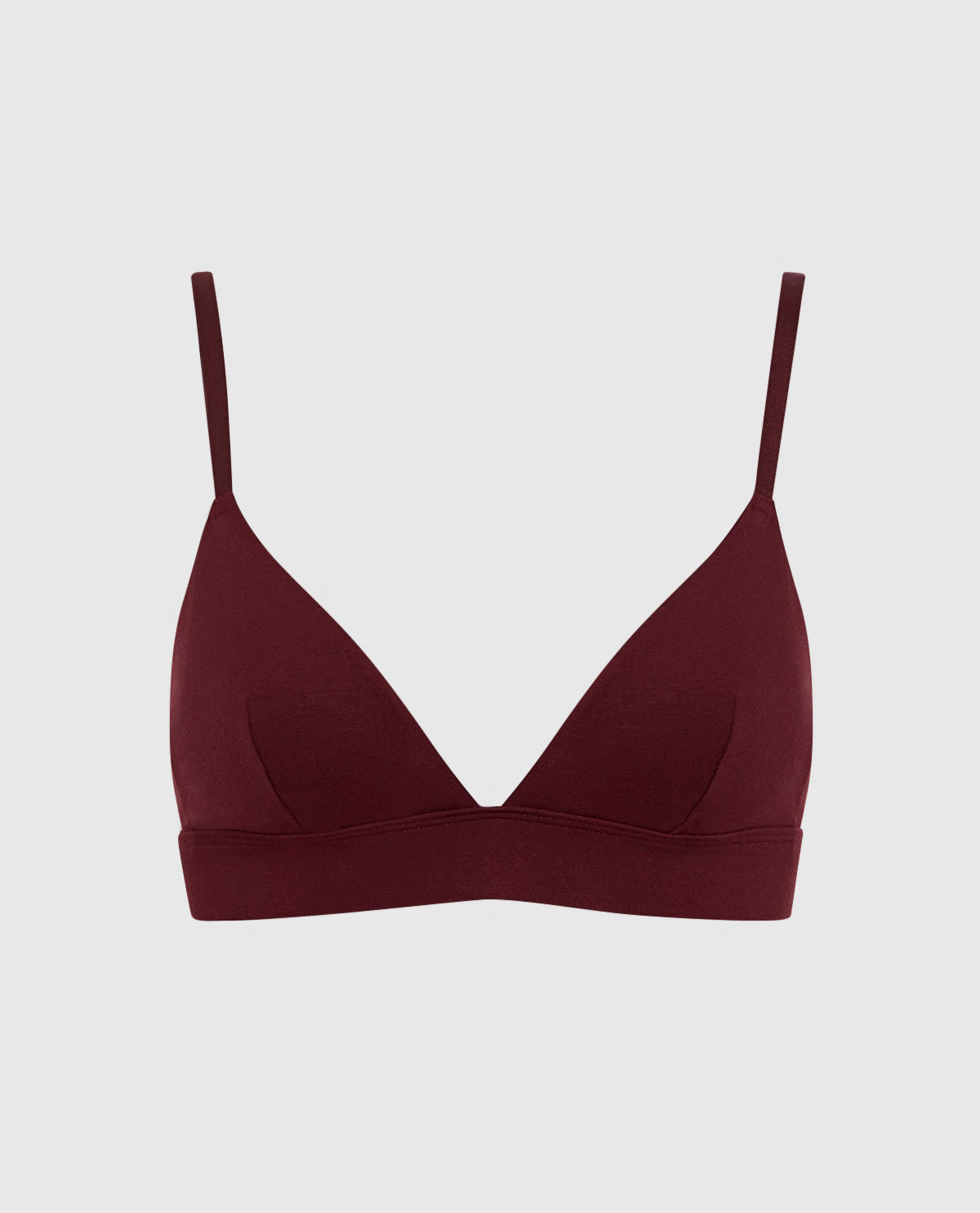 Intermix - Unlined Bralette with V Neck in Red Wine - 