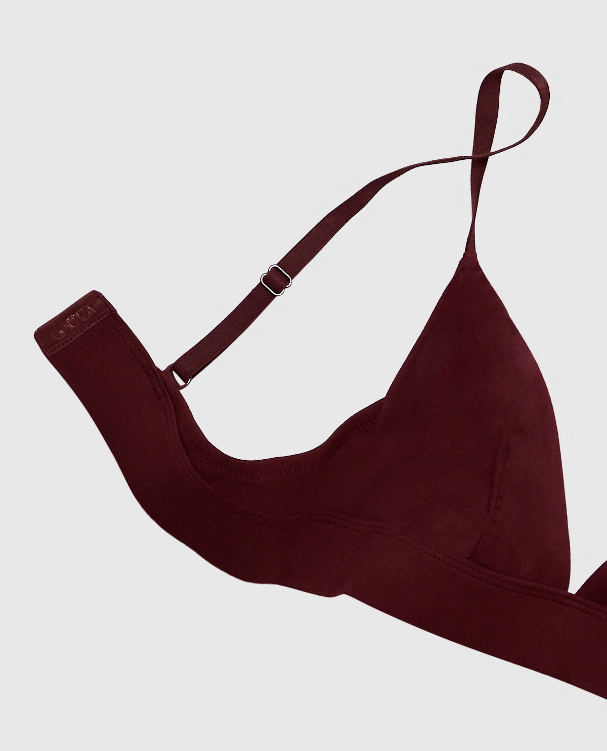 Intermix - Unlined Bralette with V Neck in Red Wine - 