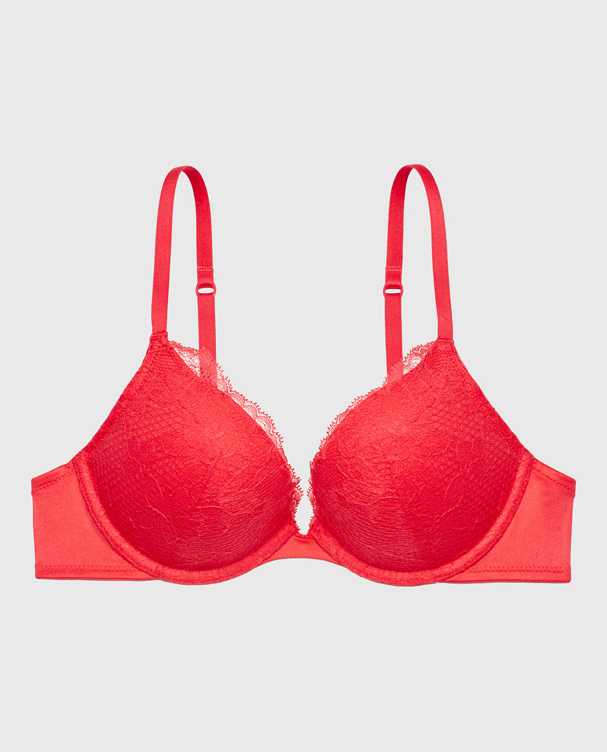 Intermix - Lace Push Up Bra in Tart Berry - 
