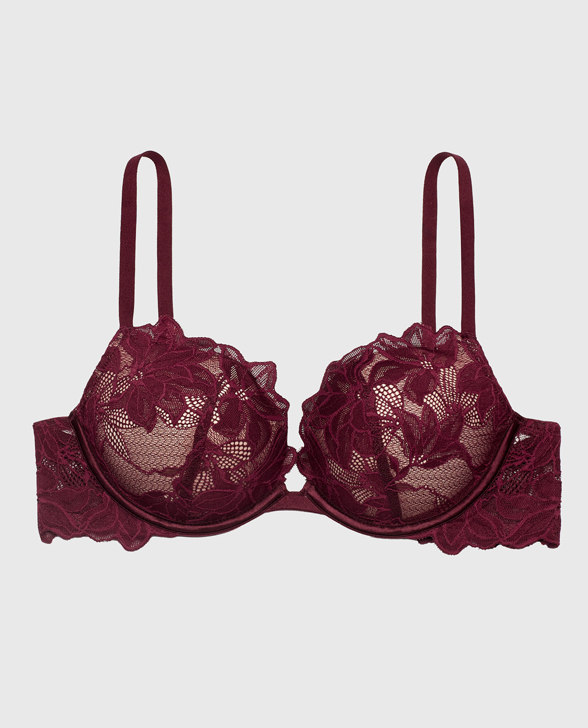 Intermix - Push up bra with all over Reverie Lace in Russian Ruby - 