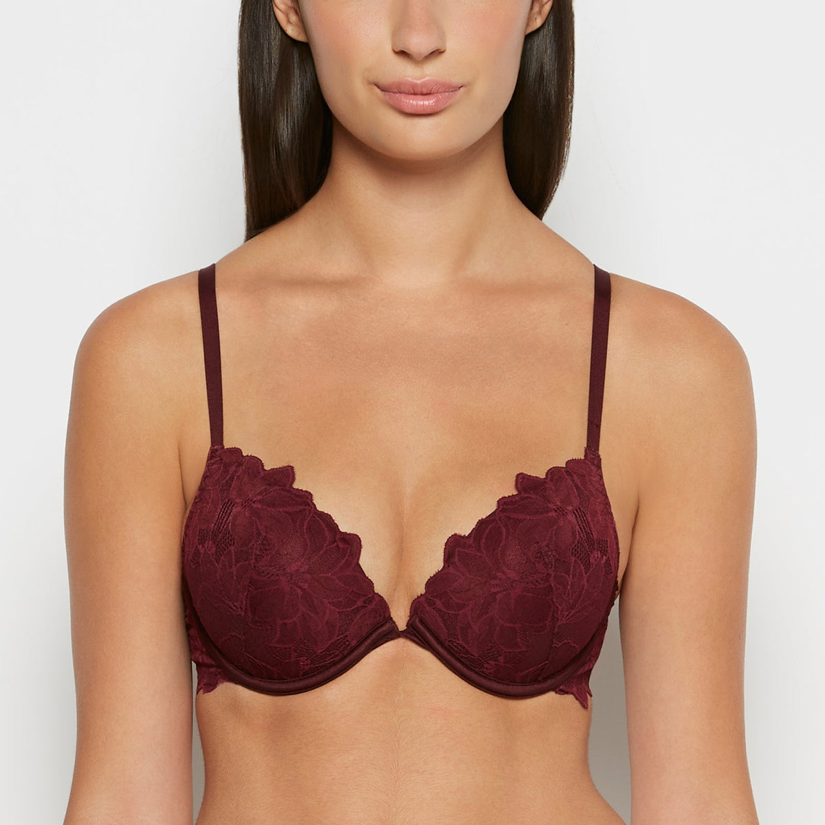 Intermix - Push Up Bra with all over Reverie Lace in Russian Ruby - 