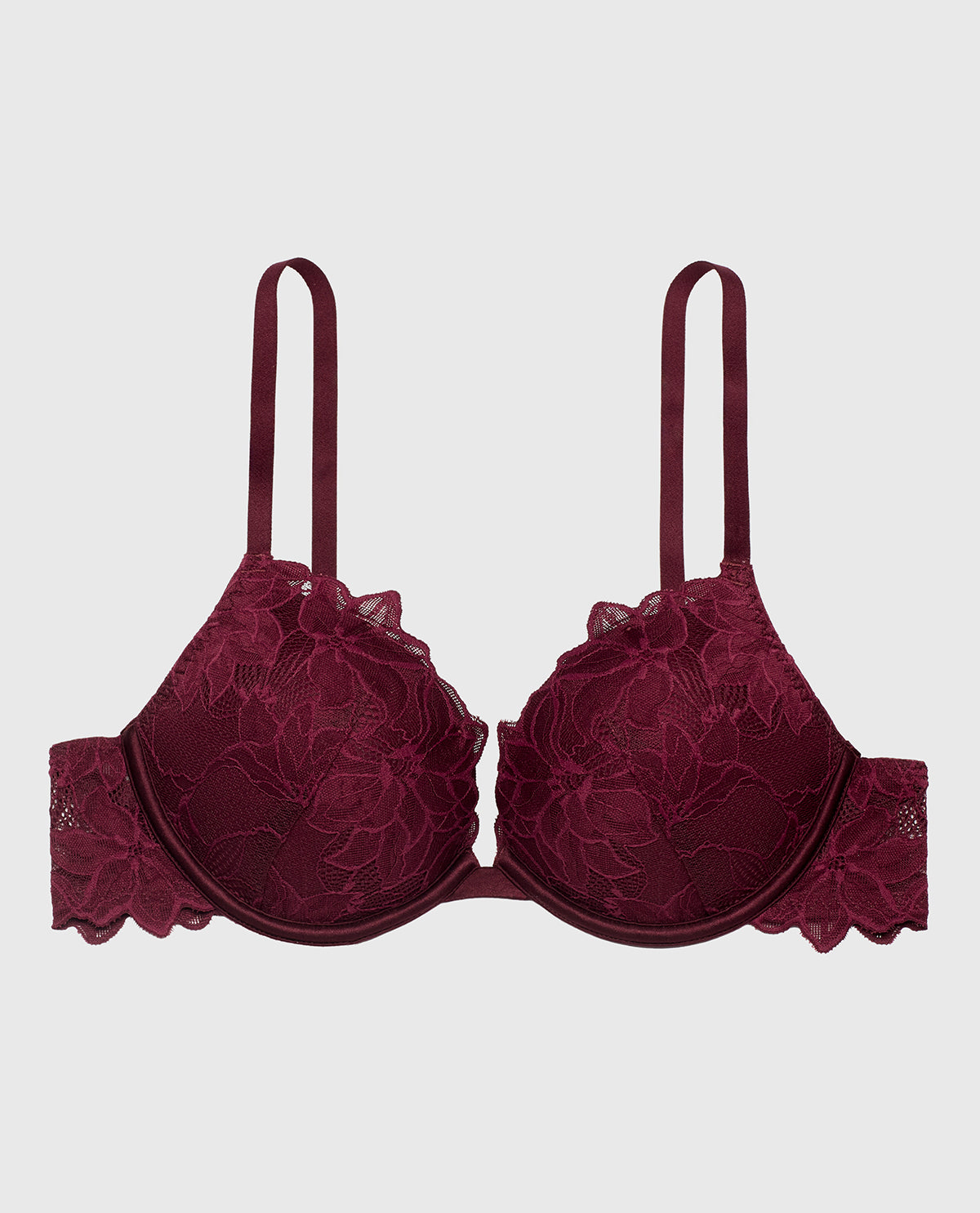 Intermix - Push Up Bra with all over Reverie Lace in Russian Ruby - 