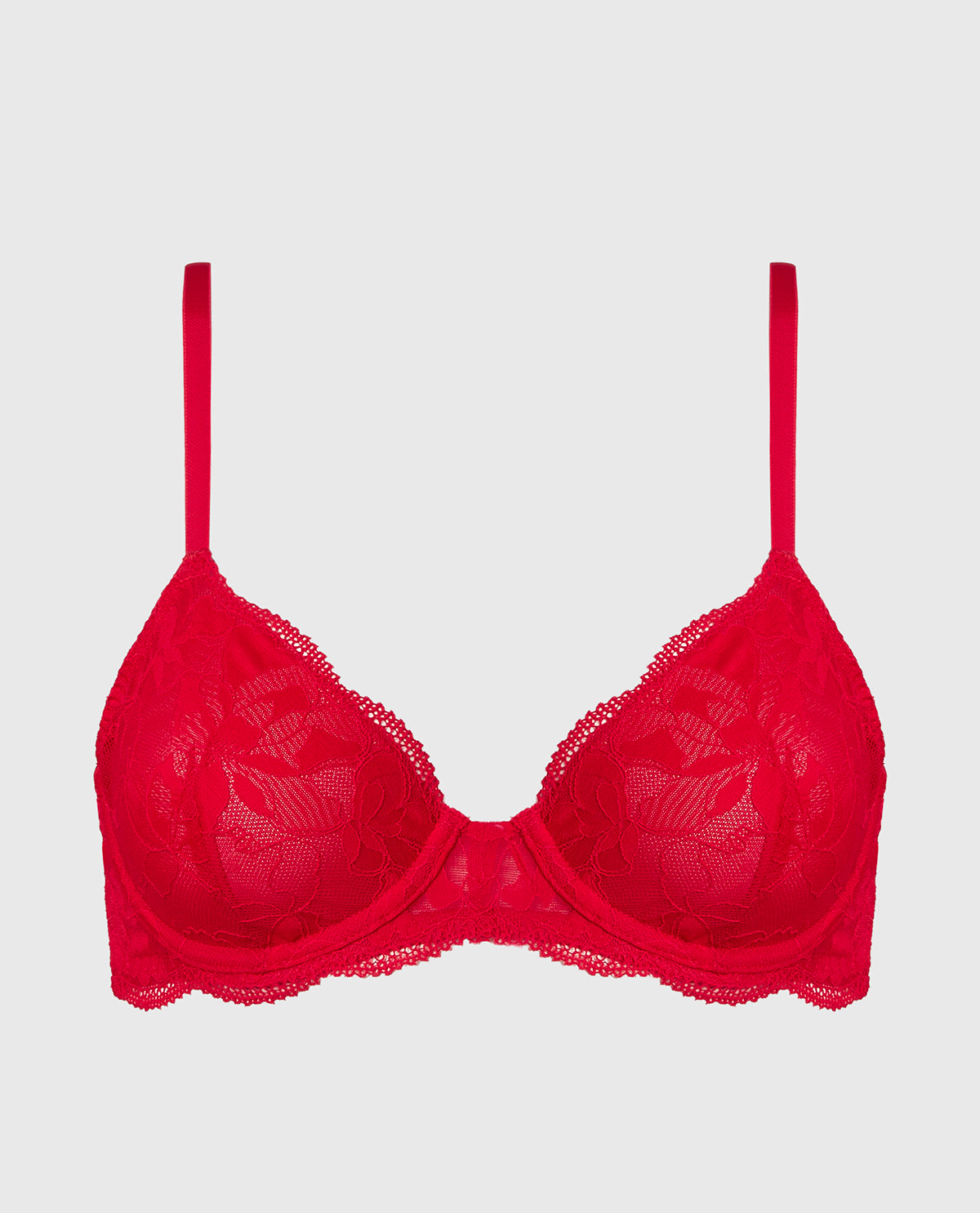 Intermix - Charmed unlined demi bra in Crimson - 