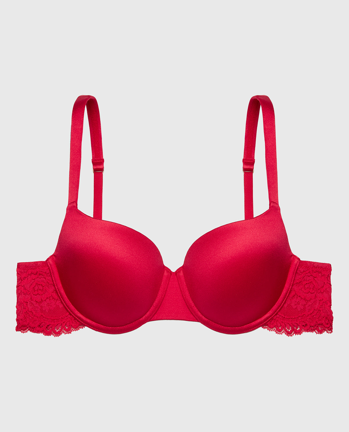 Intermix - Lightly Lined Balconette Bra in Crimson - 