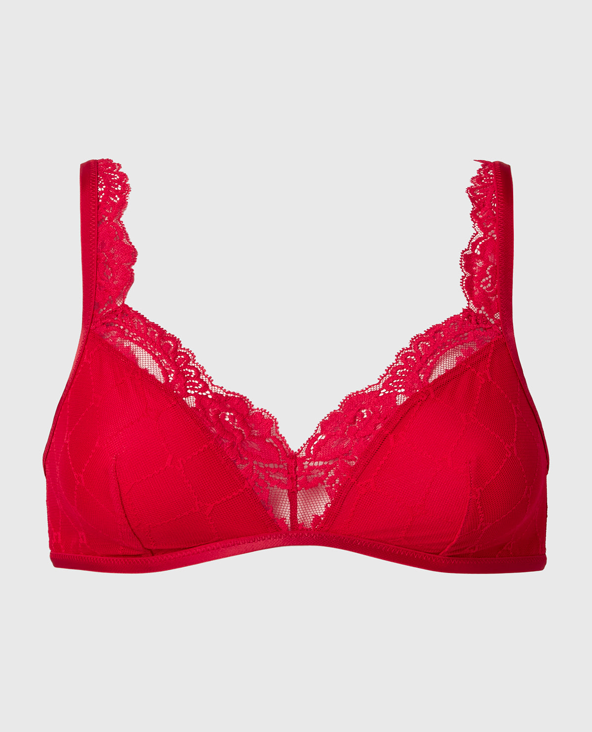 Intermix - Mesh Demi Bra in Crimson - 