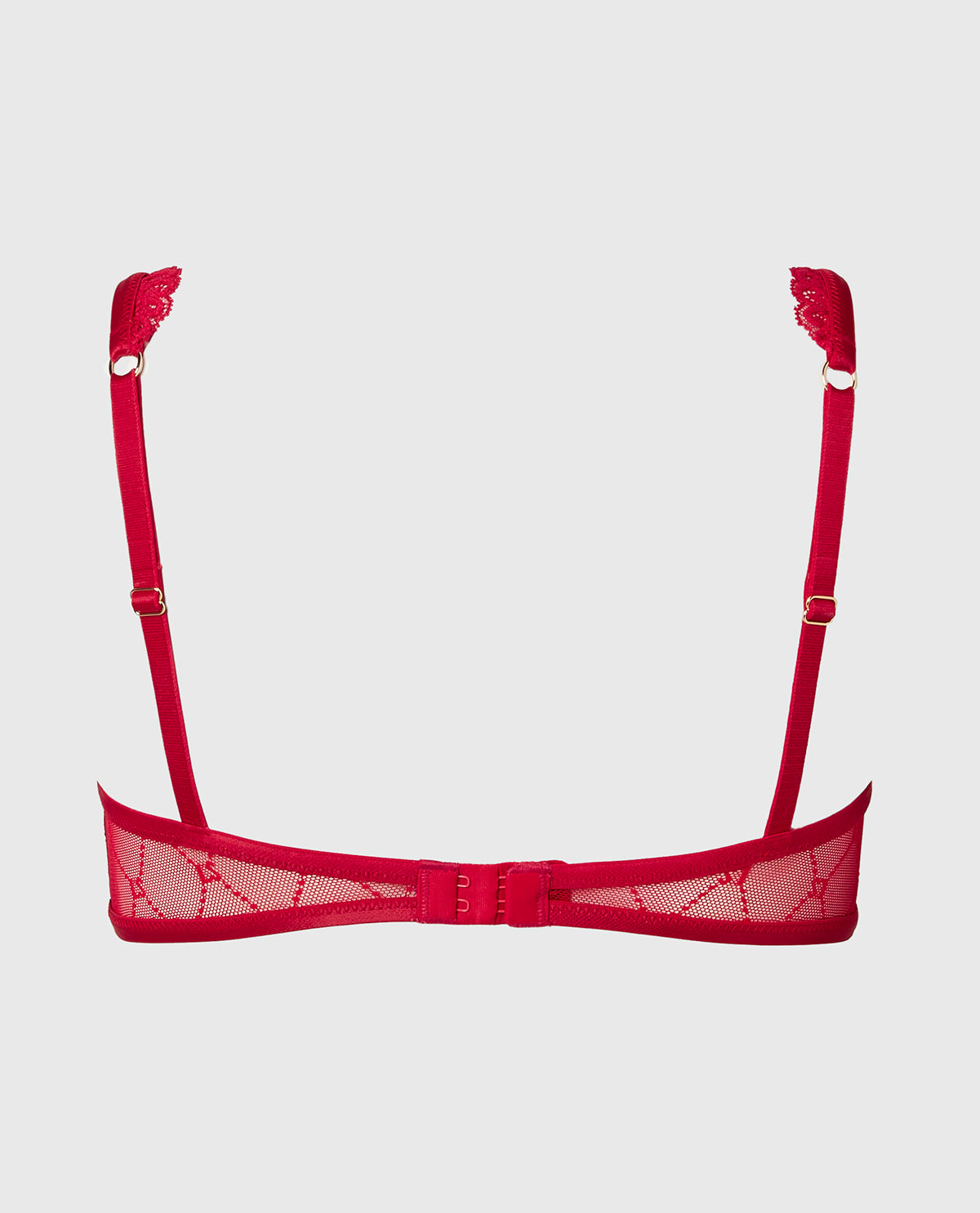 Intermix - Mesh Demi Bra in Crimson - 