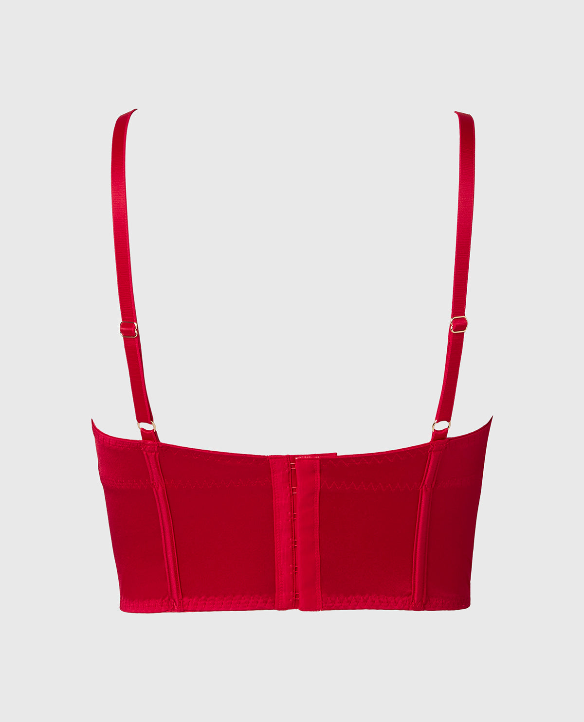 Intermix - Demi Cup Bustier Bra Top in Crimson - 