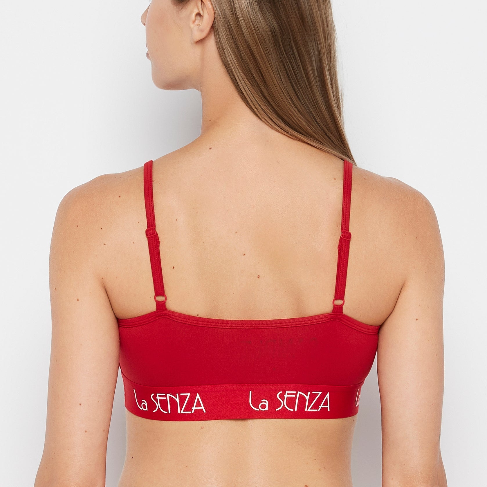 Intermix - Scoop Bralette with Art Deco Band in Crimson - 