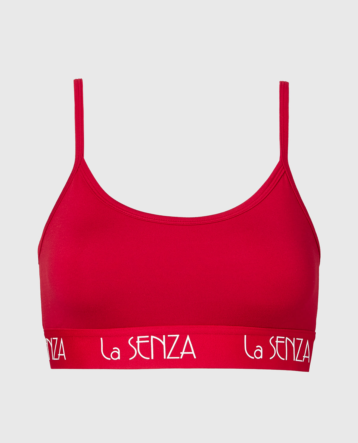 Intermix - Scoop Bralette with Art Deco Band in Crimson - 