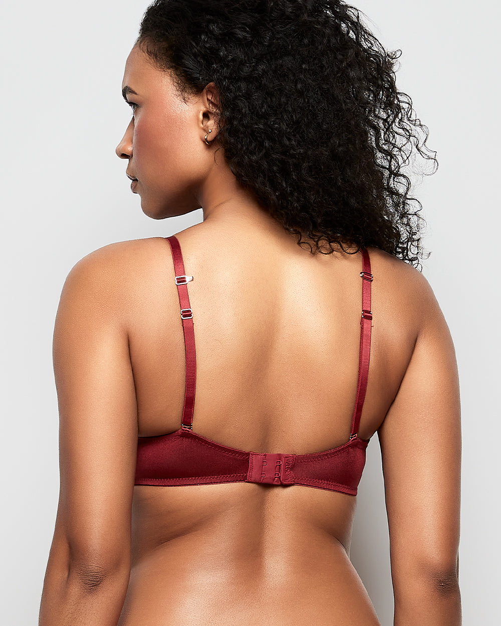 Intermix - Push Up Bra with Lace Overlay in Opulent Red - 