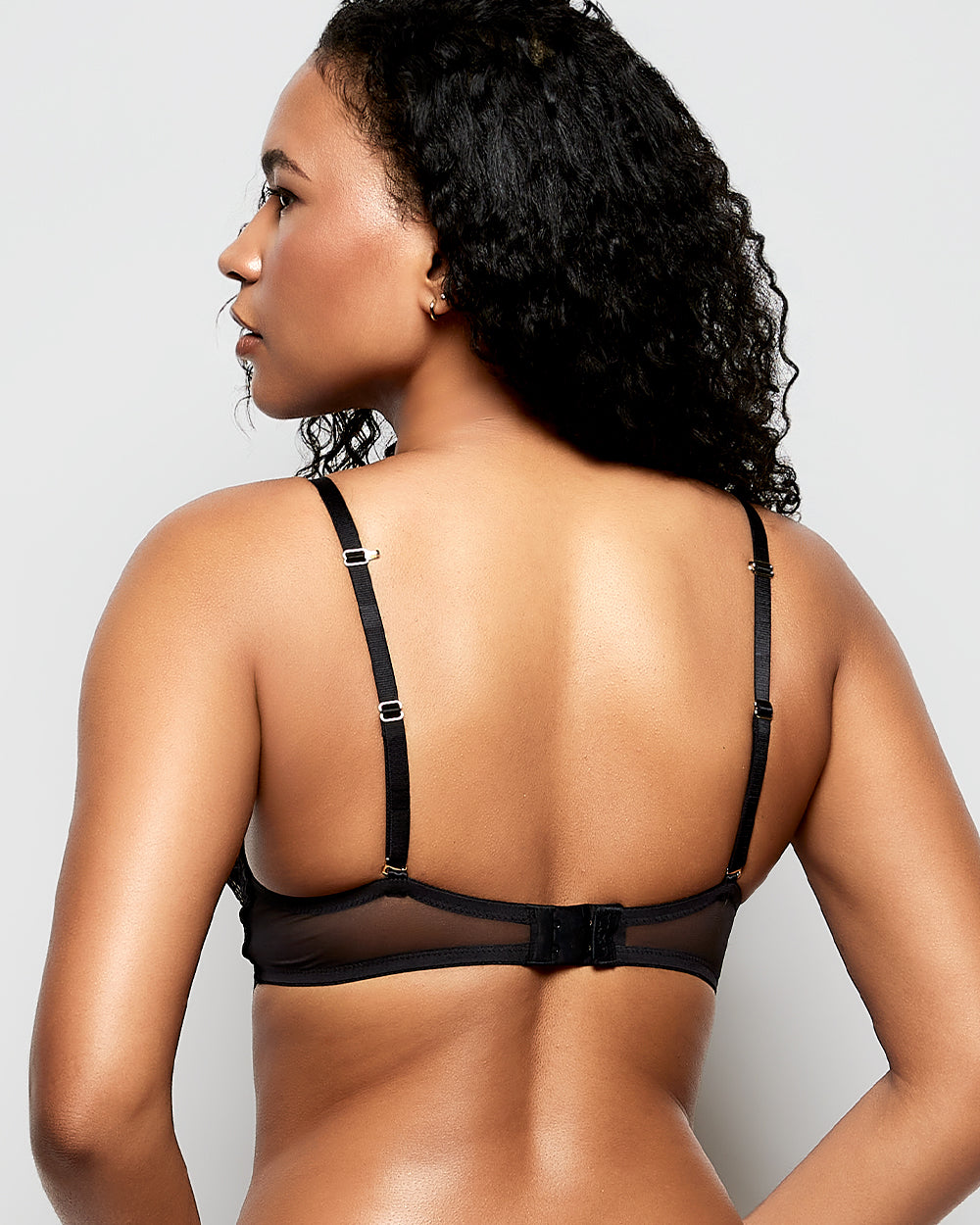Intermix - Lace Push Up Bra in Black and Pink - 