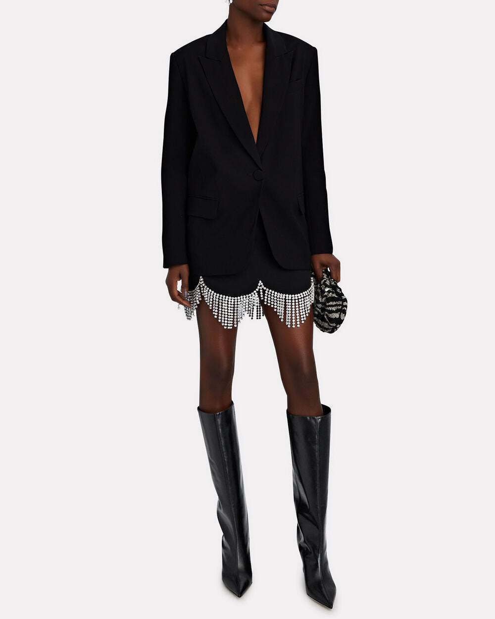 Intermix - Blake Leather Wedge Knee Boots - 