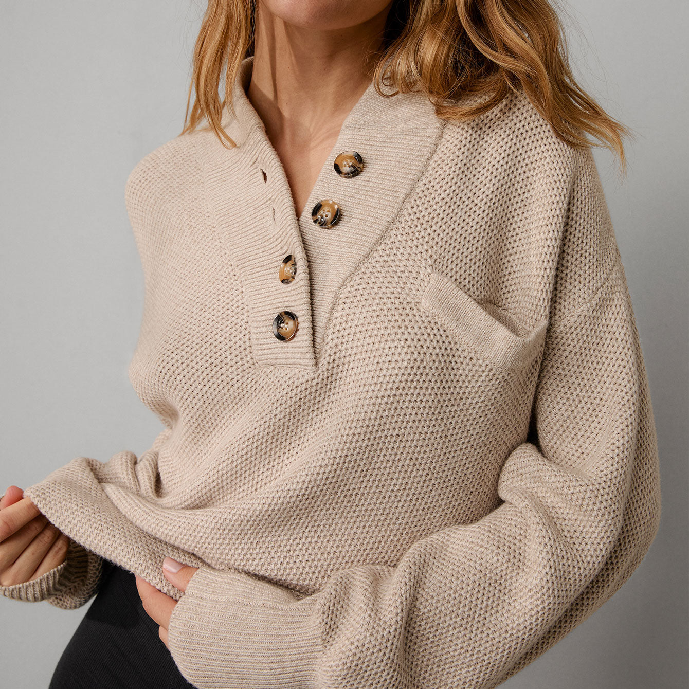 Intermix - Cottonsilk™ Pocket Henley - 
