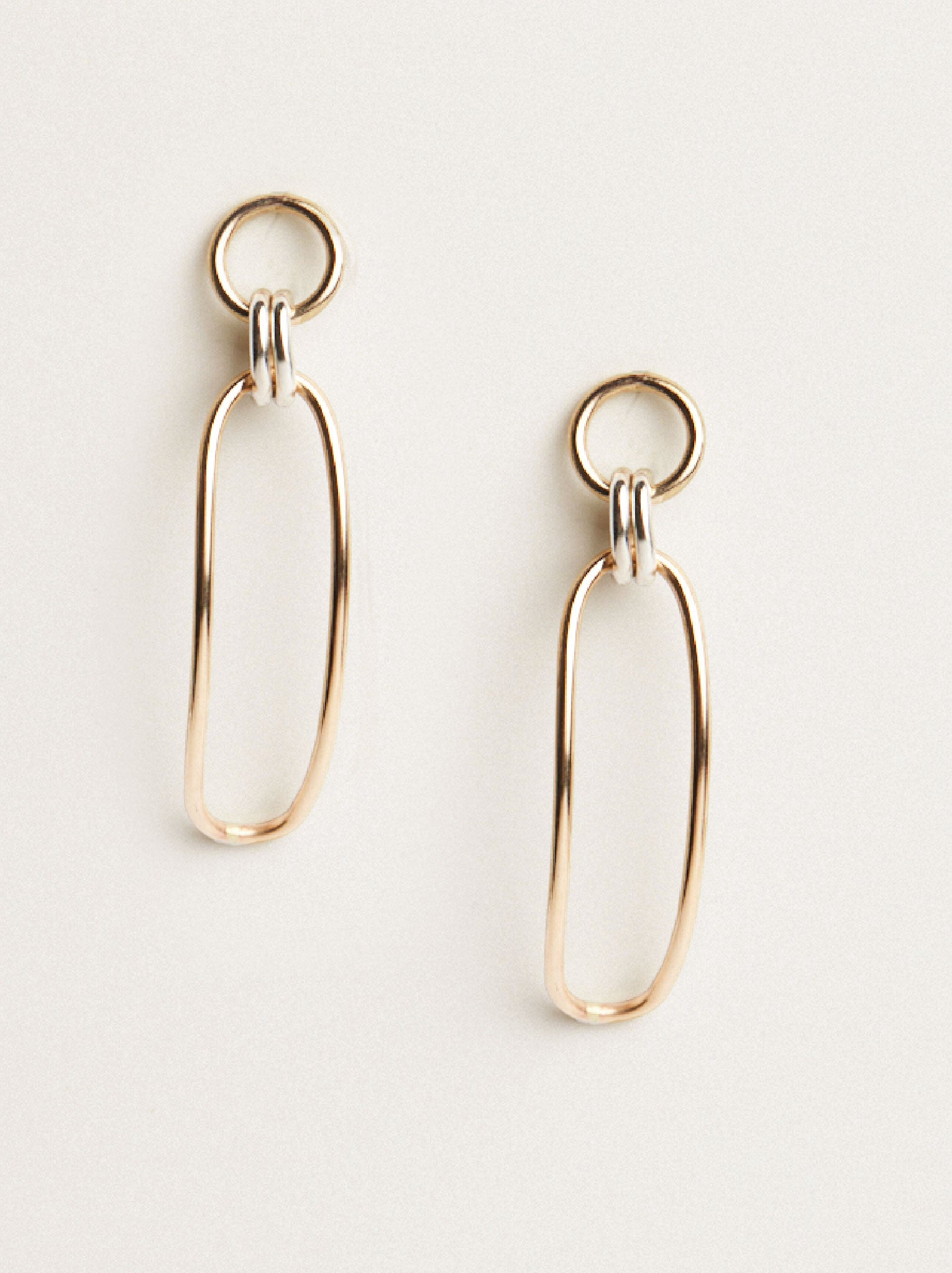Intermix - Date Night Two-Tone Drop Earrings - 