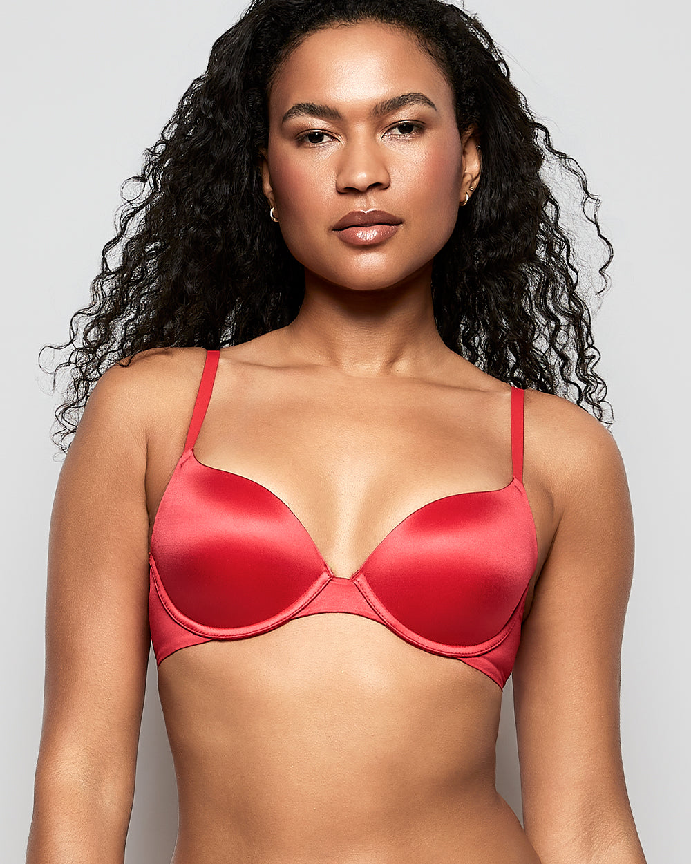 Intermix - Comfort Lightly Lined Demi Bra in Cosmo Red - 