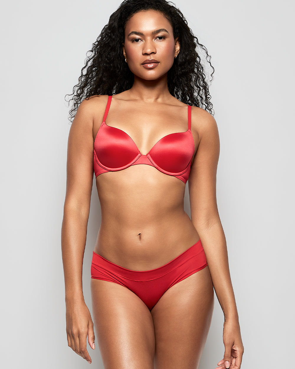 Intermix - Comfort Lightly Lined Demi Bra in Cosmo Red - 
