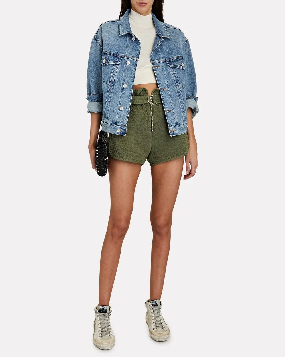 Intermix - Slide Leather High-Top Sneakers - 