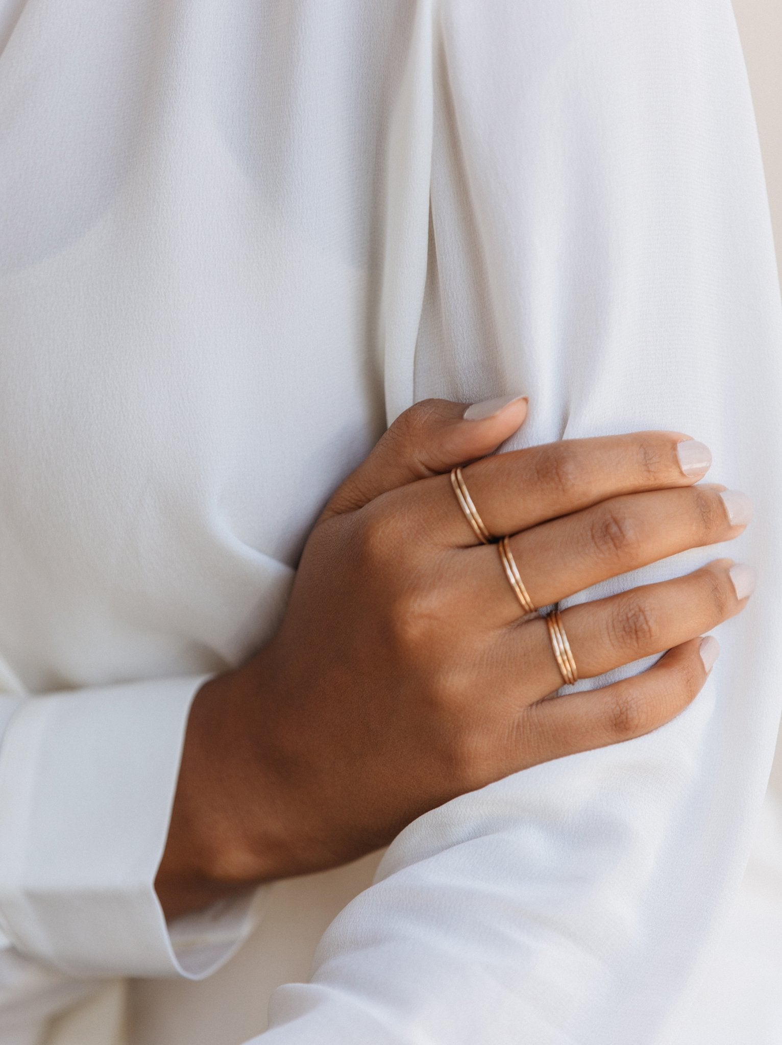 Intermix - Hammered Stacking Ring - 