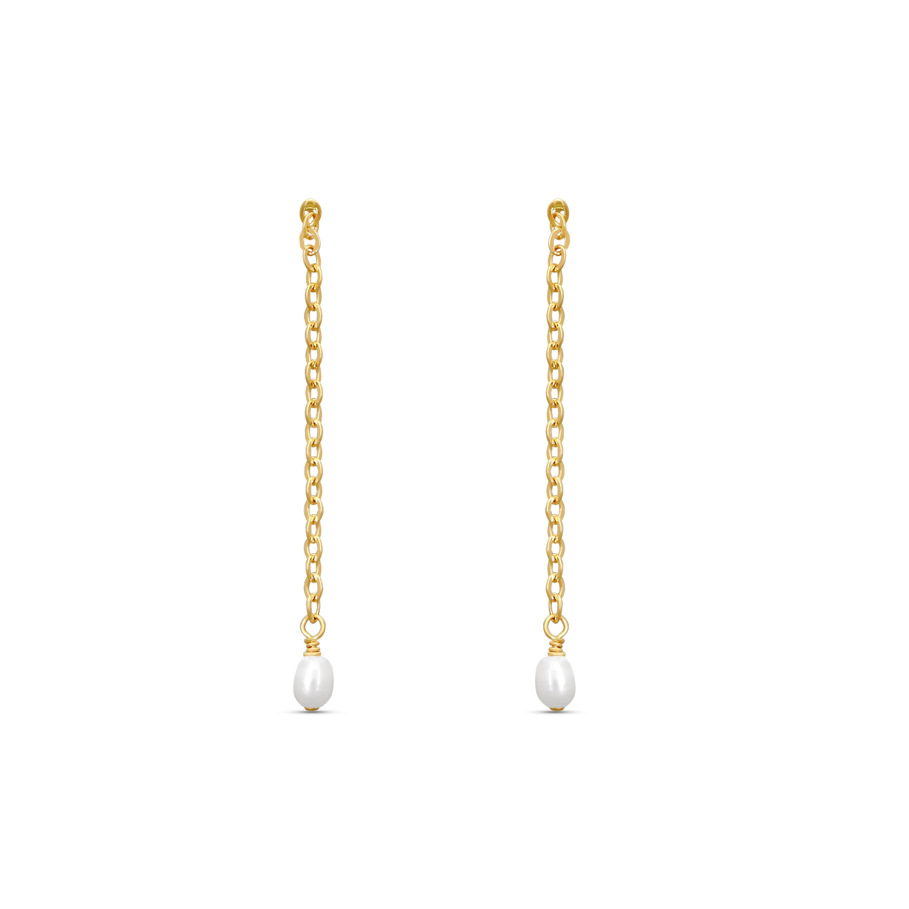 Intermix - Iris Long Pearl Drop Earrings - 