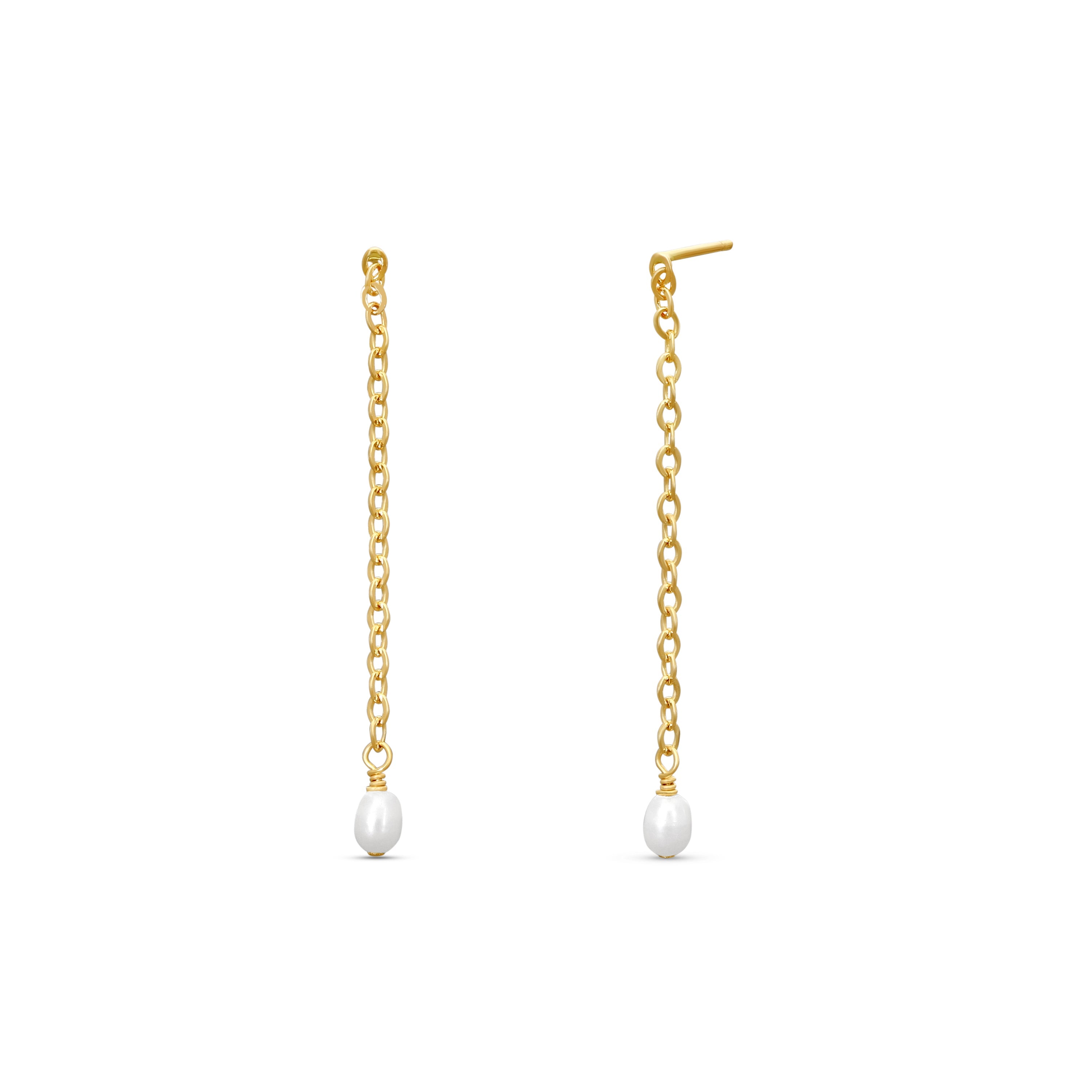 Intermix - Iris Long Pearl Drop Earrings - 