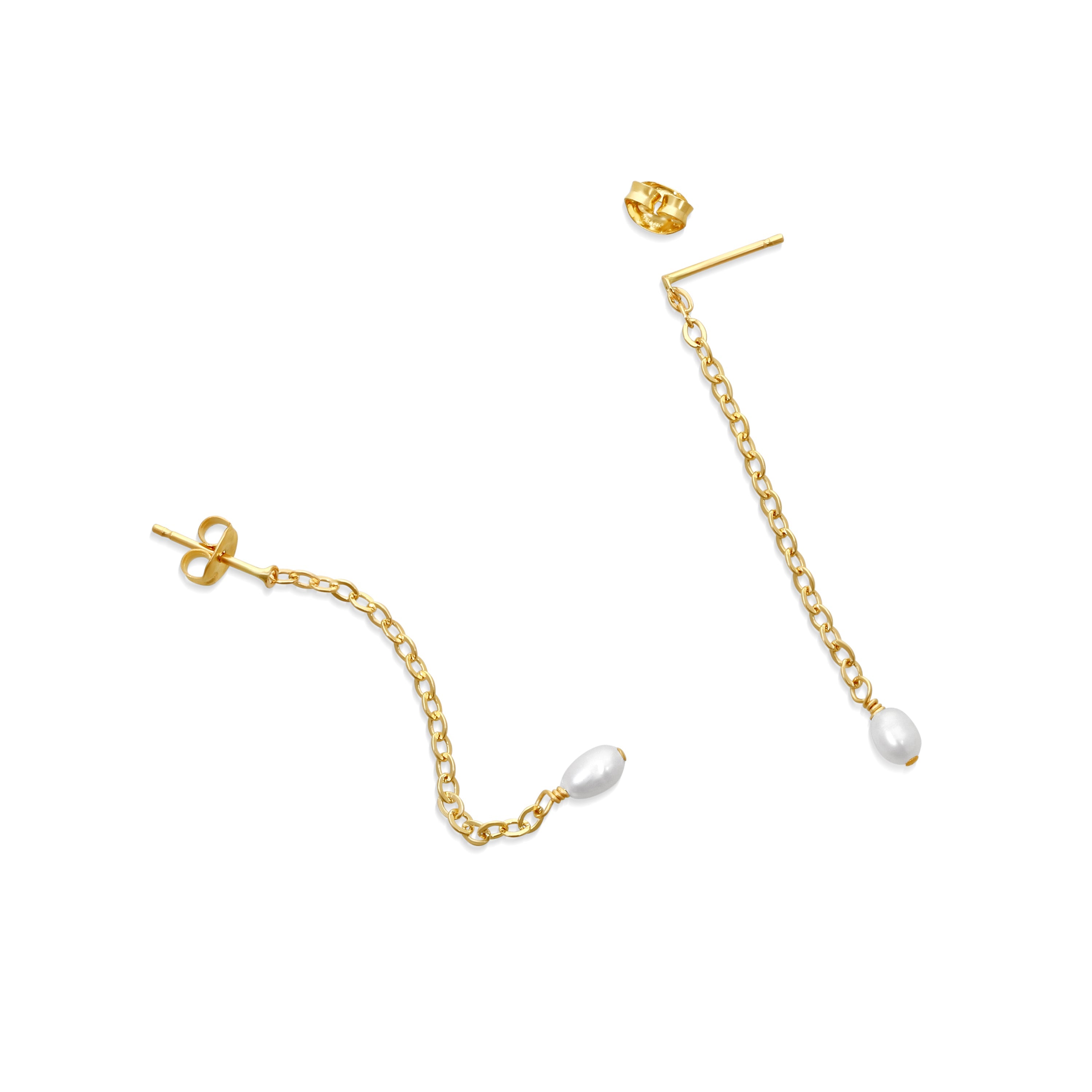 Intermix - Iris Long Pearl Drop Earrings - 