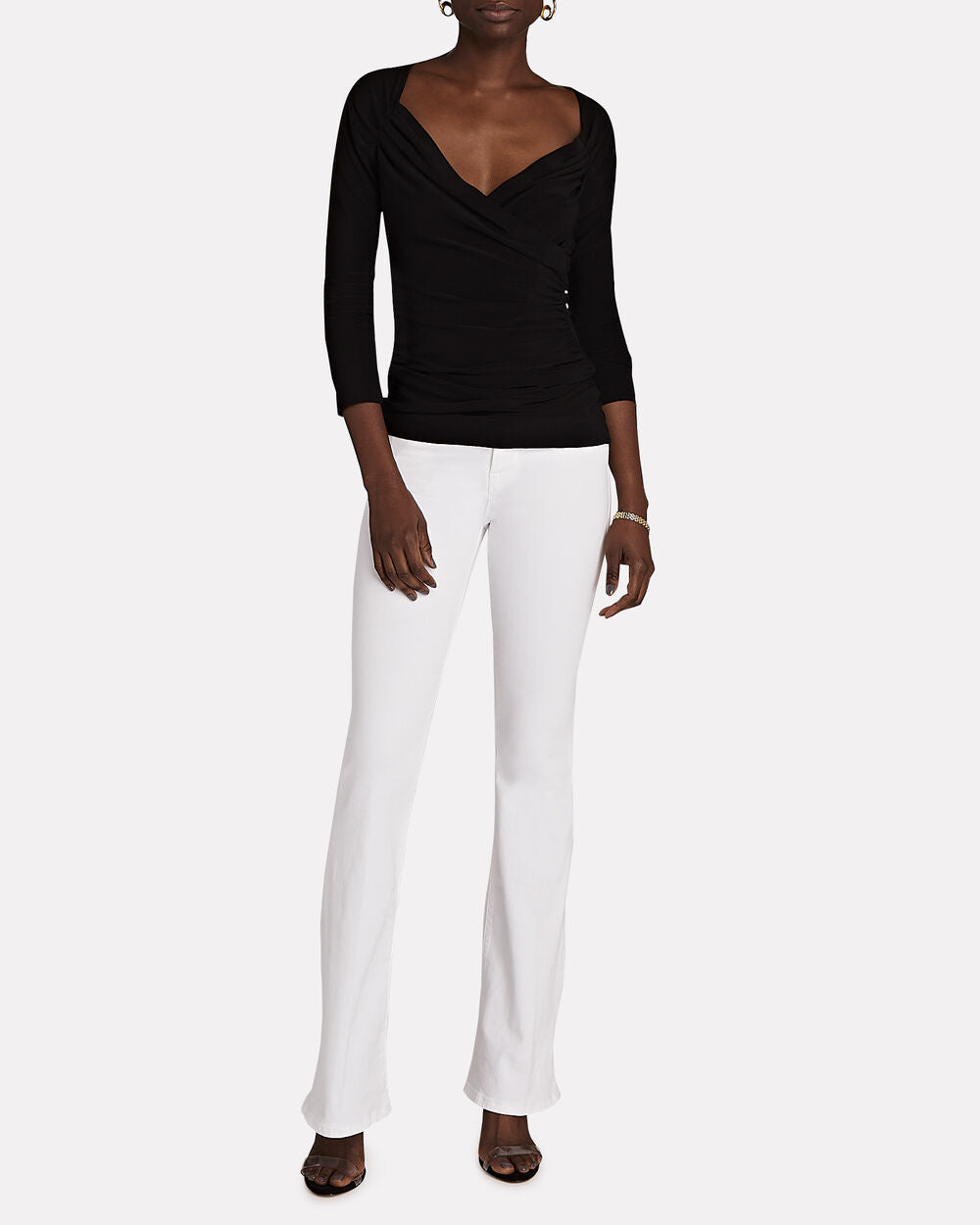 Intermix - Draped Sweetheart Jersey Top - 