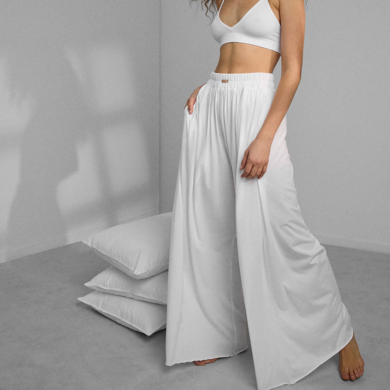 Intermix - Organic Pima Wide Leg Pant - 