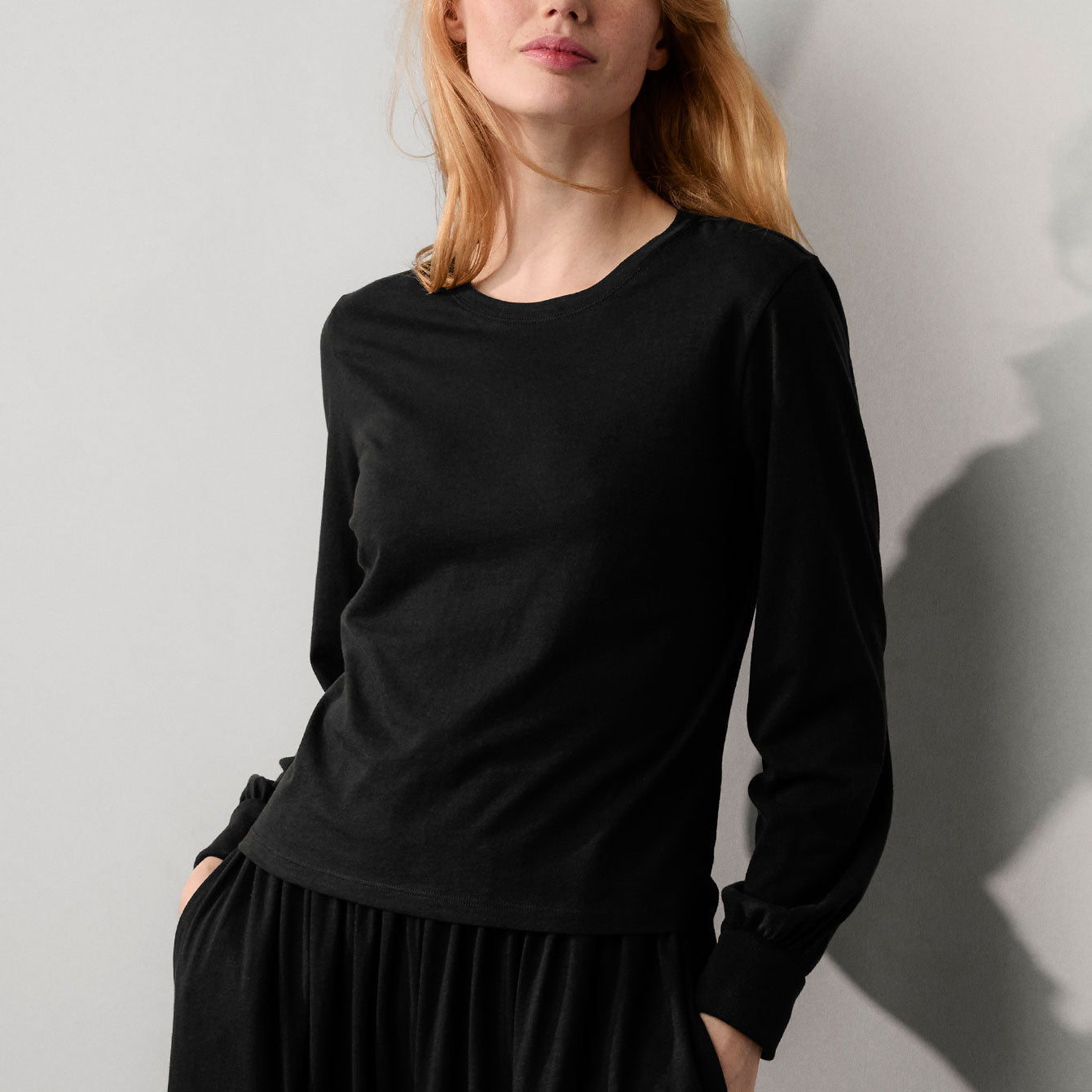 Intermix - Organic Pima Crew Neck Long Sleeve - 