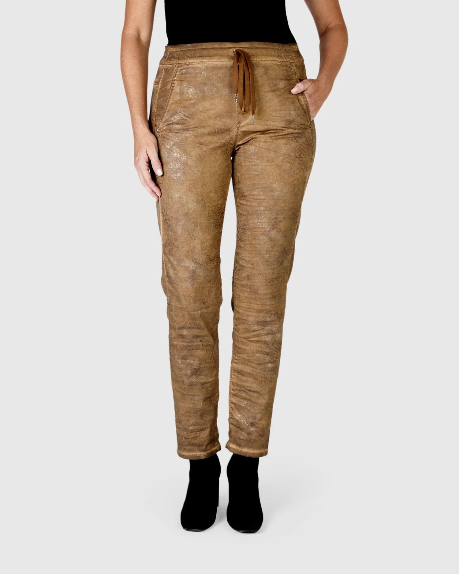 Intermix - Crocodile Iconic Stretch Jeans, Sienna - 