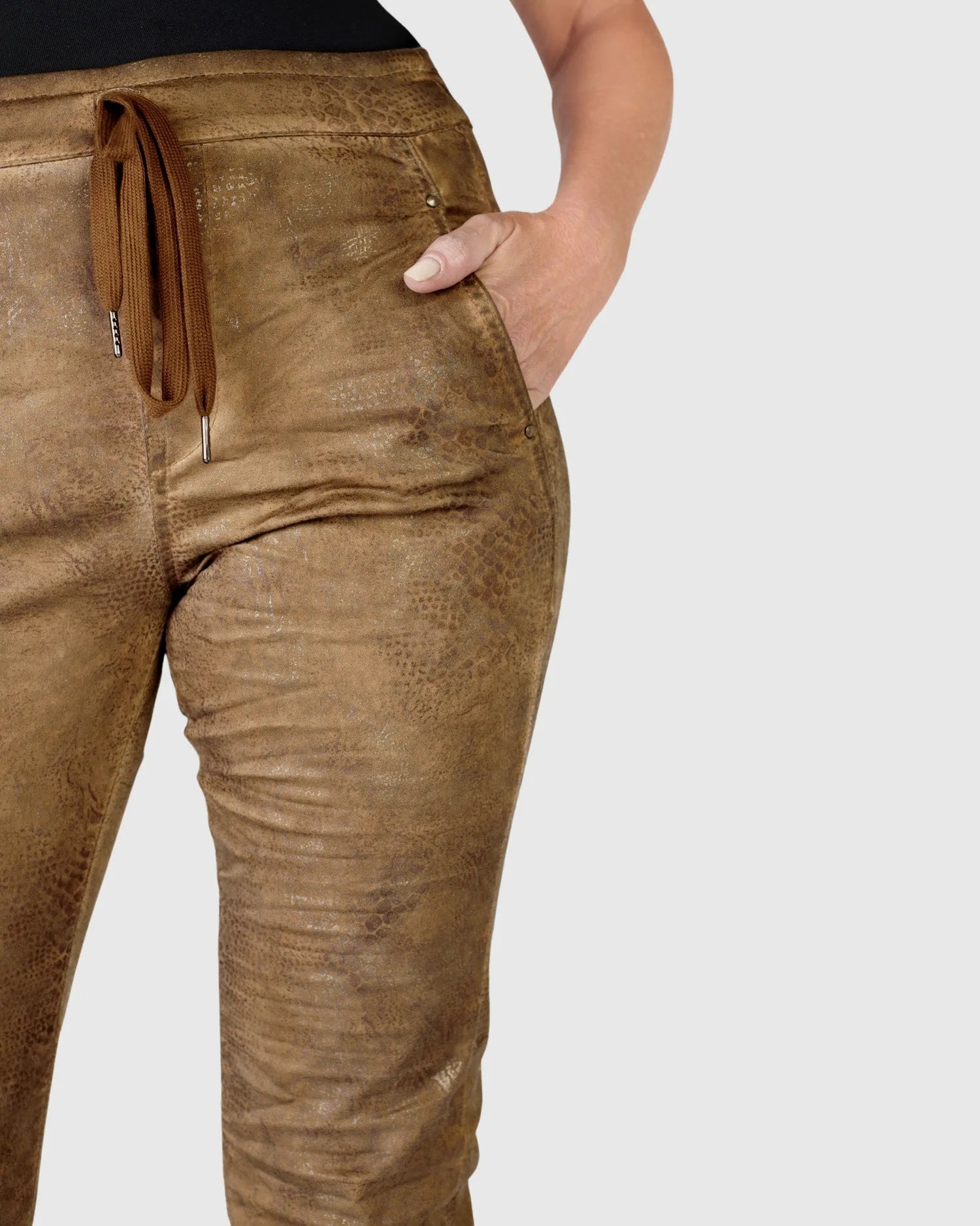 Intermix - Crocodile Iconic Stretch Jeans, Sienna - 