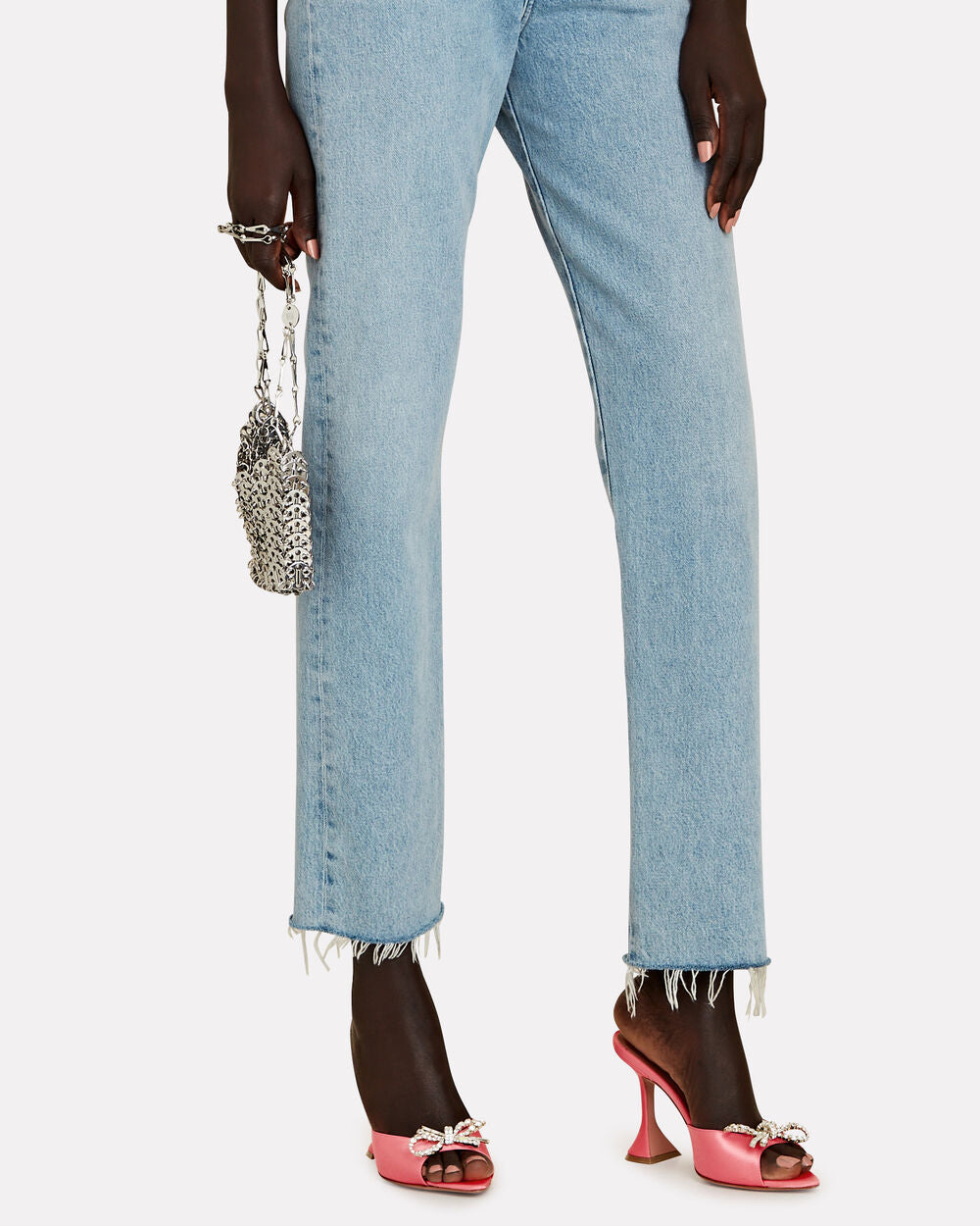 Intermix - Rosie Crystal-Embellished Satin Mules - 