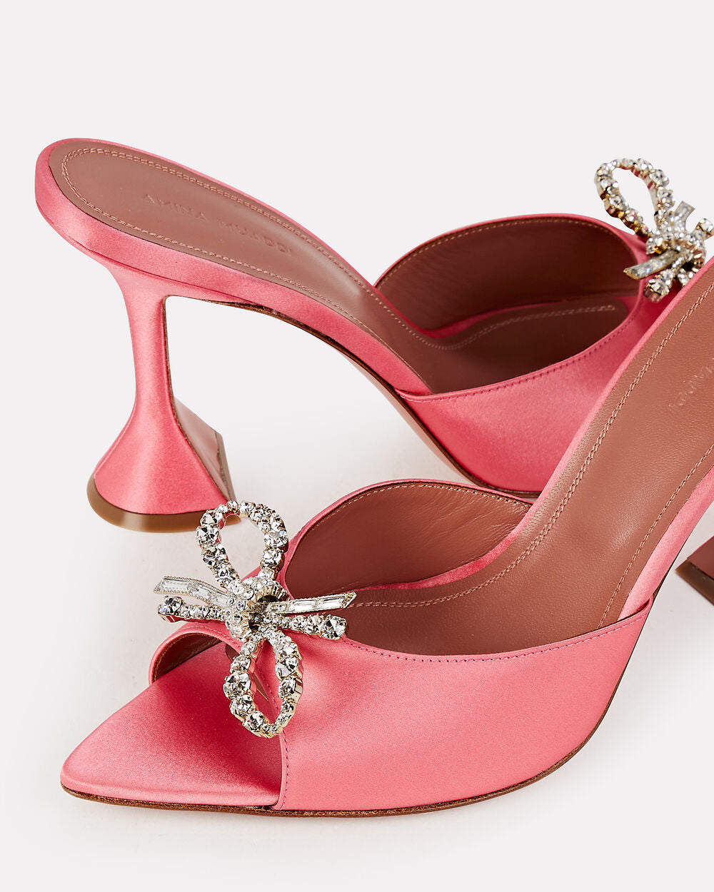 Intermix - Rosie Crystal-Embellished Satin Mules - 