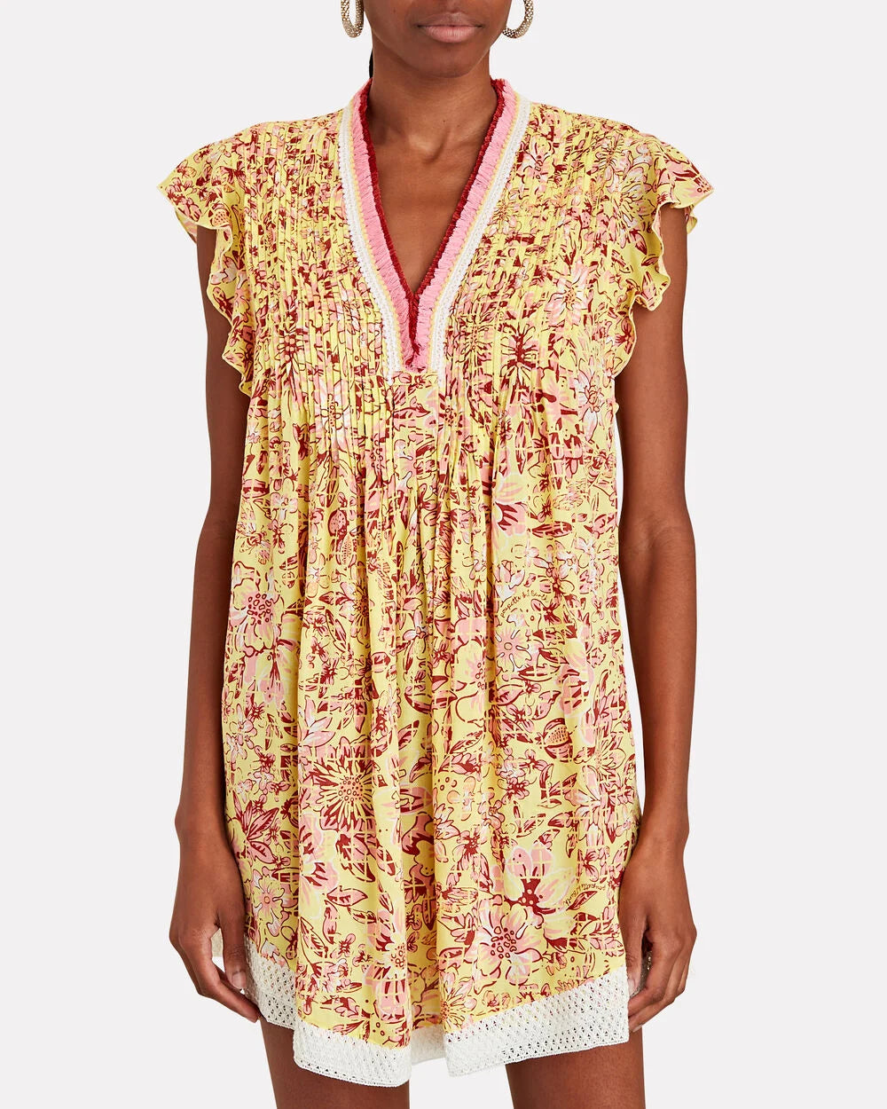 Intermix - Sasha Ruffled Voile Mini Dress - 