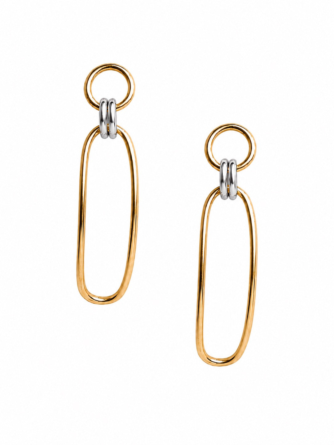 Intermix - Date Night Two-Tone Drop Earrings - 