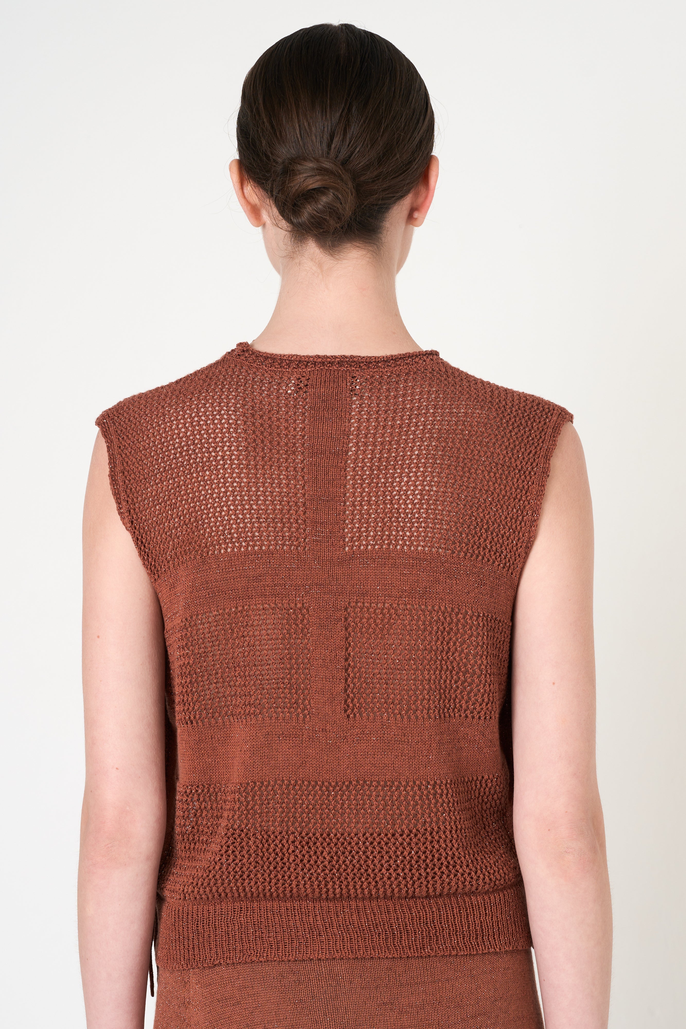 Intermix - Luxe Sleeveless Top in Brick - 
