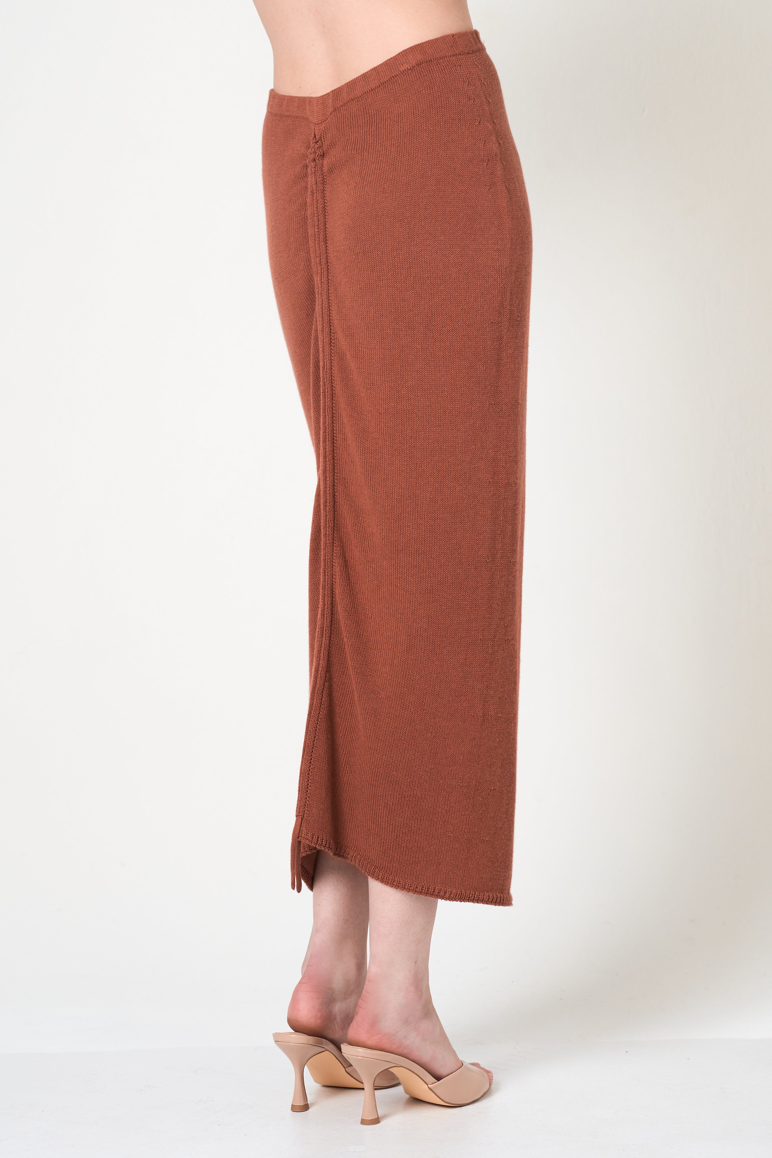 Intermix - Midi Pencil Skirt in Brick - 