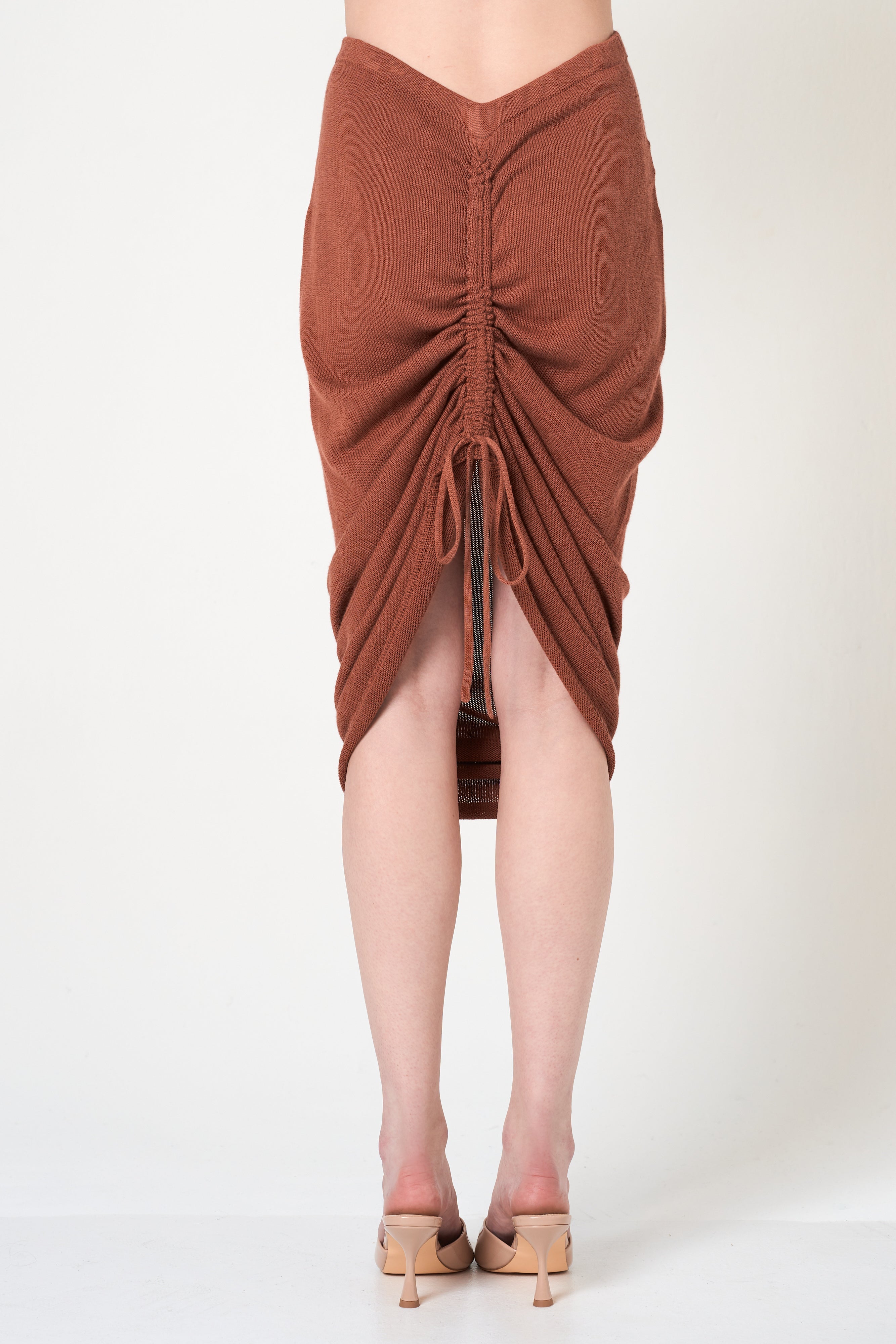 Intermix - Midi Pencil Skirt in Brick - 